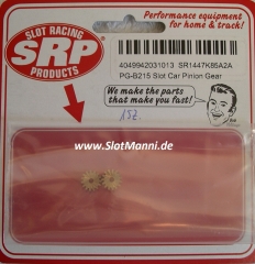 SRP Racing Pinion 2mm, 15 teeth, brass, 2 pieces