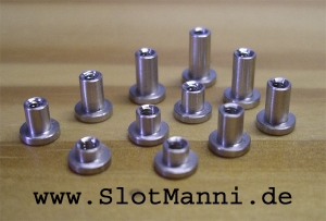 T-Sleeve 1.5 x 3mm M2 aluminum for H-beam + suspension 1 piece
