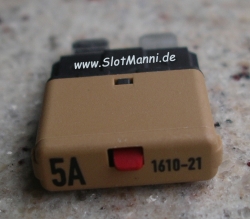 Flat Automat fuse 5A 10 to 32 V with reset button