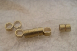 Axle spacers brass 2mm for 3mm axles 10 pieces
