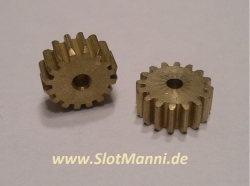 SD Motorritzel 2mm, 16 Zähne, Messing 2 Stück